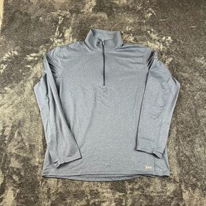 Stio Crester Half Zip Heather Blue Pullover Men's L Performance Stretch